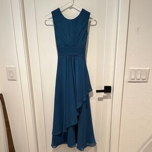 Elegant Blue Sleeveless Dress